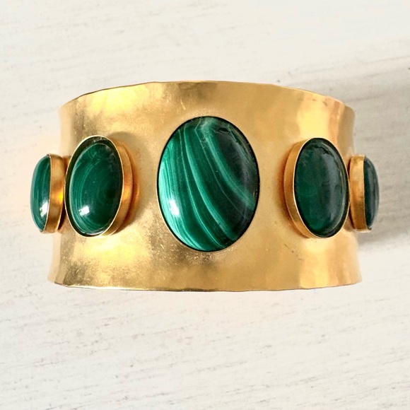 Jewelry - Malachite and 22K overlay cuff Bracelet